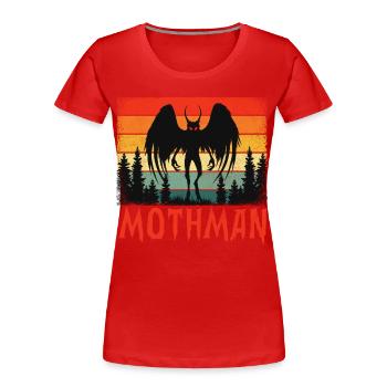 Mothman - Frauen Premium Bio T-Shirt - Rot - Vorne - Mia (176cm)