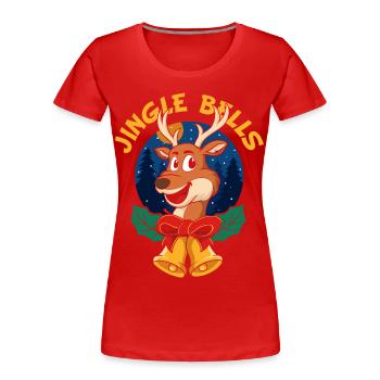 Jingle Bells Weihnachten Geschenk - Frauen Premium Bio T-Shirt - Rot - Vorne - Mia (176cm)