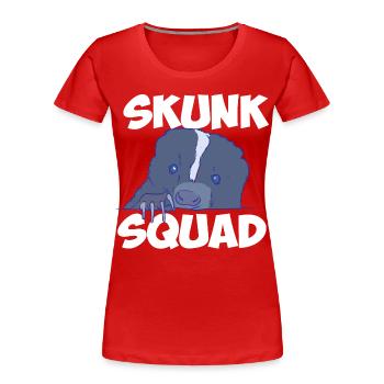 Skunk-Kader - Frauen Premium Bio T-Shirt - Rot - Vorne - Mia (176cm)