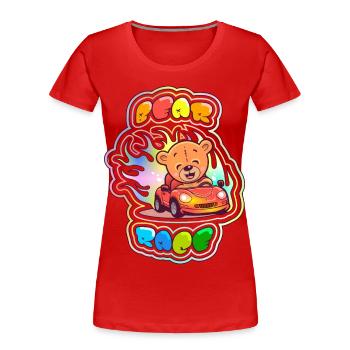 Teddybärenrennen 1 - Frauen Premium Bio T-Shirt - Rot - Vorne - Mia (176cm)