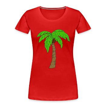 palme - Frauen Premium Bio T-Shirt - Rot - Vorne - Mia (176cm)