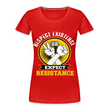 Communisme - T-shirt bio Premium Femme - rouge - Devant - Mia (176cm)