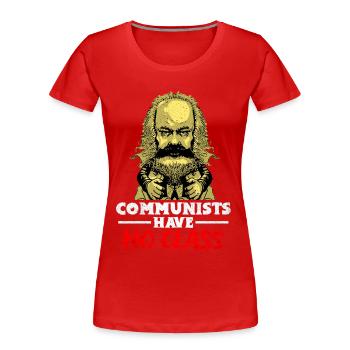 Communisme - T-shirt bio Premium Femme - rouge - Devant - Mia (176cm)