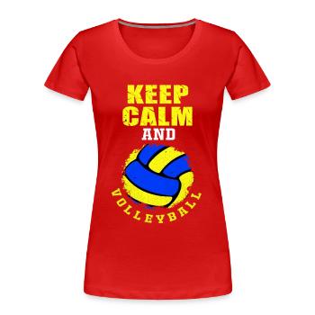 Volleyball - Frauen Premium Bio T-Shirt - Rot - Vorne - Mia (176cm)