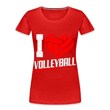 Volleyball - Frauen Premium Bio T-Shirt - Rot - Vorne - Mia (176cm)