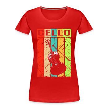 Cello - Women's Premium Organic T-Shirt - red - Front - Mia (176cm)