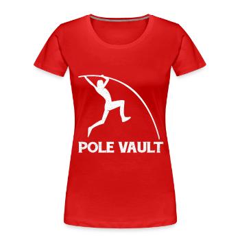 Pole vault - Women's Premium Organic T-Shirt - red - Front - Mia (176cm)