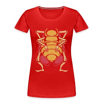 cockroach - Women's Premium Organic T-Shirt - red - Front - Mia (176cm)