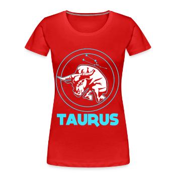 Zodiac Taurus - Women's Premium Organic T-Shirt - red - Front - Mia (176cm)