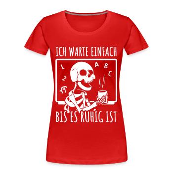 Lehrer Klassenlehrer Grundschullehrer Lehrerin - Frauen Premium Bio T-Shirt - Rot - Vorne - Mia (176cm)