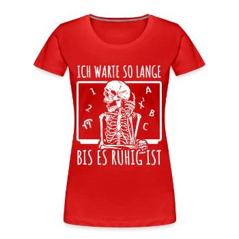 Lehrer Klassenlehrer Grundschullehrer Lehrerin - Frauen Premium Bio T-Shirt - Rot - Vorne - Mia (176cm)