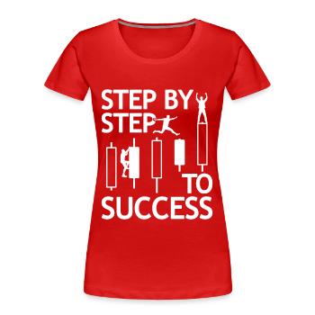 Trader Trading Forex Aktienhandel Börse traden - Frauen Premium Bio T-Shirt - Rot - Vorne - Mia (176cm)
