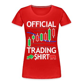 DayTrader Stocks Trader Forex Trading Forex - Women's Premium Organic T-Shirt - red - Front - Mia (176cm)