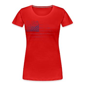 Verblaste USA Fahne für weiße Shirts - Frauen Premium Bio T-Shirt - Rot - Vorne - Mia (176cm)