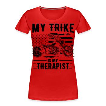 Triker - Frauen Premium Bio T-Shirt - Rot - Vorne - Mia (176cm)