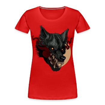 Fenrir - Fenriswolf - Women's Premium Organic T-Shirt - red - Front - Mia (176cm)
