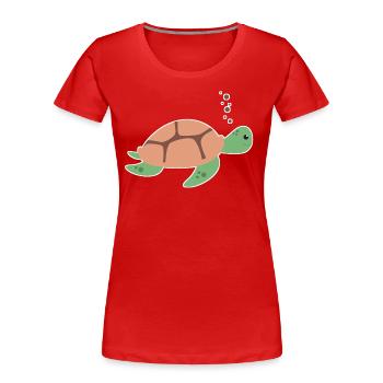 Tortue - T-shirt bio Premium Femme - rouge - Devant - Mia (176cm)