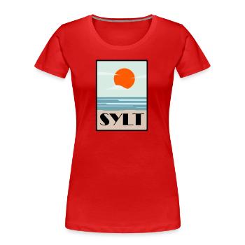 sylt - Frauen Premium Bio T-Shirt - Rot - Vorne - Mia (176cm)