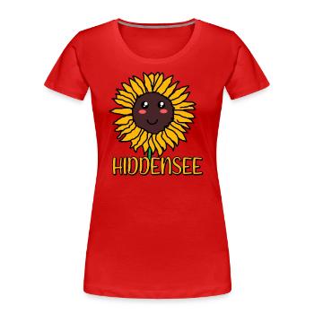 Hiddensee - Frauen Premium Bio T-Shirt - Rot - Vorne - Mia (176cm)