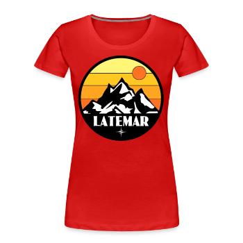 Latemar South Tyrol - Women's Premium Organic T-Shirt - red - Front - Mia (176cm)
