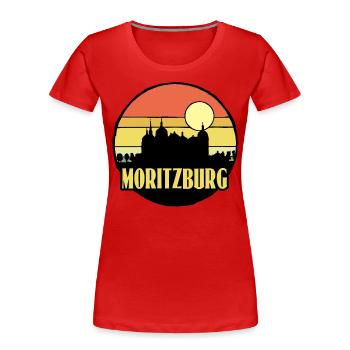Moritzburg - Frauen Premium Bio T-Shirt - Rot - Vorne - Mia (176cm)