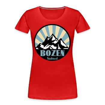 Bozen Südtirol - Frauen Premium Bio T-Shirt - Rot - Vorne - Mia (176cm)