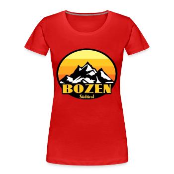 Bozen Südtirol - Frauen Premium Bio T-Shirt - Rot - Vorne - Mia (176cm)