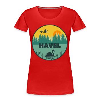 Havel - Frauen Premium Bio T-Shirt - Rot - Vorne - Mia (176cm)