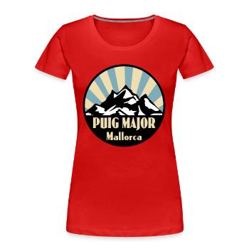 puig major auf Mallorca - Frauen Premium Bio T-Shirt - Rot - Vorne - Mia (176cm)
