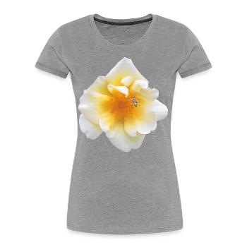 Bee Blossom Rose - Teamwork - Garden - Rose Blossom - Women's Premium Organic T-Shirt - navy - Front - Mia (176cm)