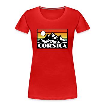 Corsica - Women's Premium Organic T-Shirt - red - Front - Mia (176cm)
