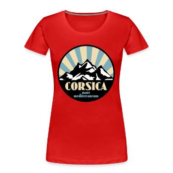 Corsica - Women's Premium Organic T-Shirt - red - Front - Mia (176cm)