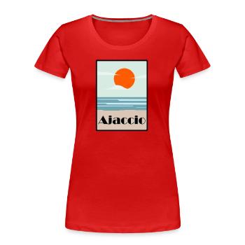 Ajaccio Corsica - Women's Premium Organic T-Shirt - red - Front - Mia (176cm)