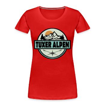 Tuxer Alpen - Frauen Premium Bio T-Shirt - Rot - Vorne - Mia (176cm)