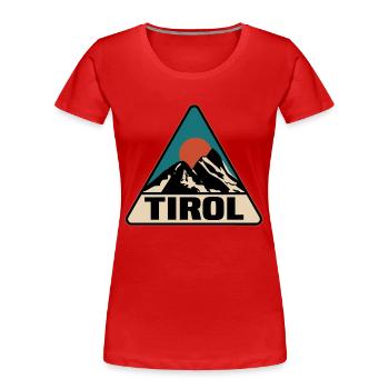 Tirol - Frauen Premium Bio T-Shirt - Rot - Vorne - Mia (176cm)