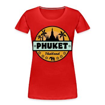 Phuket, Thaïlande - T-shirt bio Premium Femme - rouge - Devant - Mia (176cm)