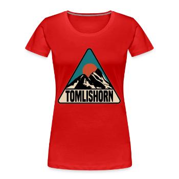 Tomlishorn, Suisse - T-shirt bio Premium Femme - rouge - Devant - Mia (176cm)