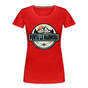 Punta La Marmora - Women's Premium Organic T-Shirt - red - Front - Mia (176cm)