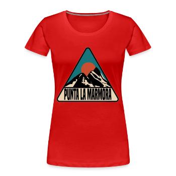 Punta La Marmora - Women's Premium Organic T-Shirt - red - Front - Mia (176cm)