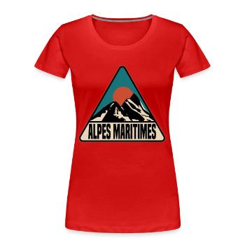 Alpes Maritimes - Women's Premium Organic T-Shirt - red - Front - Mia (176cm)