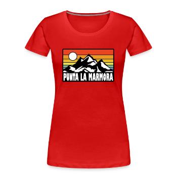 Punta La Marmora - Women's Premium Organic T-Shirt - red - Front - Mia (176cm)
