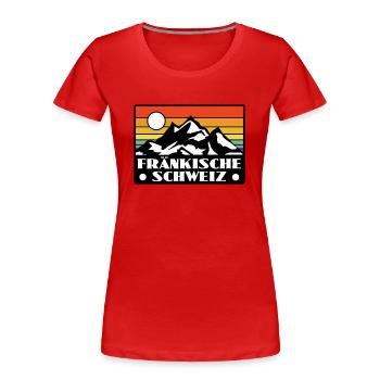 Fränkische Schweiz - Frauen Premium Bio T-Shirt - Rot - Vorne - Mia (176cm)