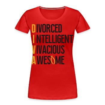 Happy Divorce Party Divorced - Women's Premium Organic T-Shirt - red - Front - Mia (176cm)
