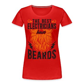 Beard Lover Bearded Man - Women's Premium Organic T-Shirt - red - Front - Mia (176cm)