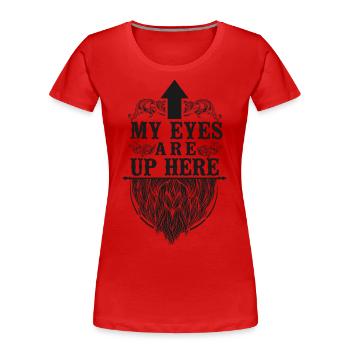 Beard Lover Bearded Man My Eyes - Frauen Premium Bio T-Shirt - Rot - Vorne - Mia (176cm)
