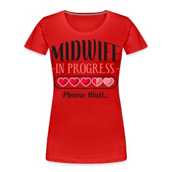 Nurse Midwife Birth Worker Student - Frauen Premium Bio T-Shirt - Rot - Vorne - Mia (176cm)