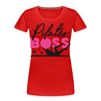 Instructeur de Pilates Professeur de Pilates - T-shirt bio Premium Femme - rouge - Devant - Mia (176cm)