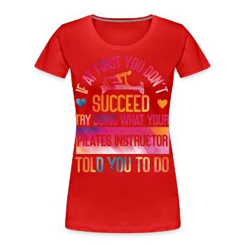 Pilates Instructor Teacher - Women's Premium Organic T-Shirt - red - Front - Mia (176cm)