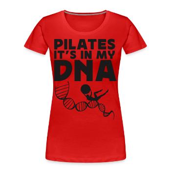 Instructeur de Pilates Professeur de Pilates - T-shirt bio Premium Femme - rouge - Devant - Mia (176cm)