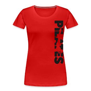 Instructeur de Pilates Professeur de Pilates - T-shirt bio Premium Femme - rouge - Devant - Mia (176cm)